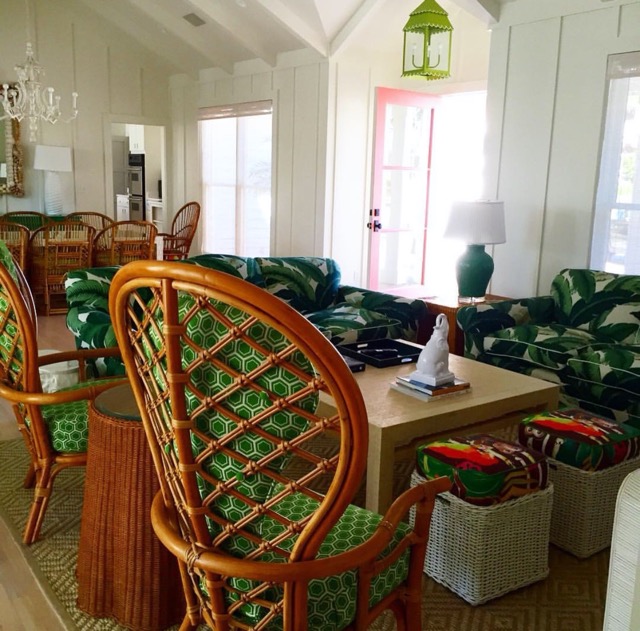 Stephanie Jarvis - Interior Design. Vintage ripple wicker table.